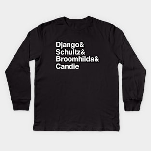 Helvetica Django Kids Long Sleeve T-Shirt